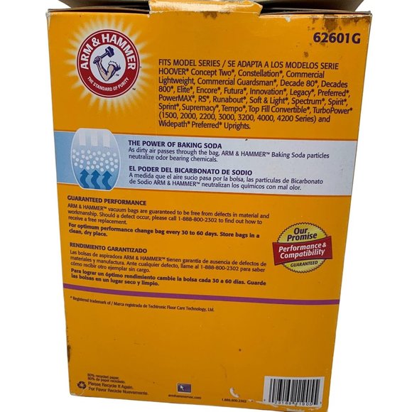 Hoover A Odor Eliminating Vacuum Bags by Arm & Hammer 2 BAGS ONLY - Picture 6 of 6